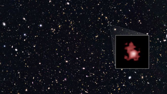 رصد هابل المجرة على الوضع الذي كانت عليه بعد 400 مليون سنة من الانفجار العظيم